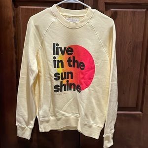 Spiritual Gangster Yellow Sweatshirt with Red and Pink Graphic